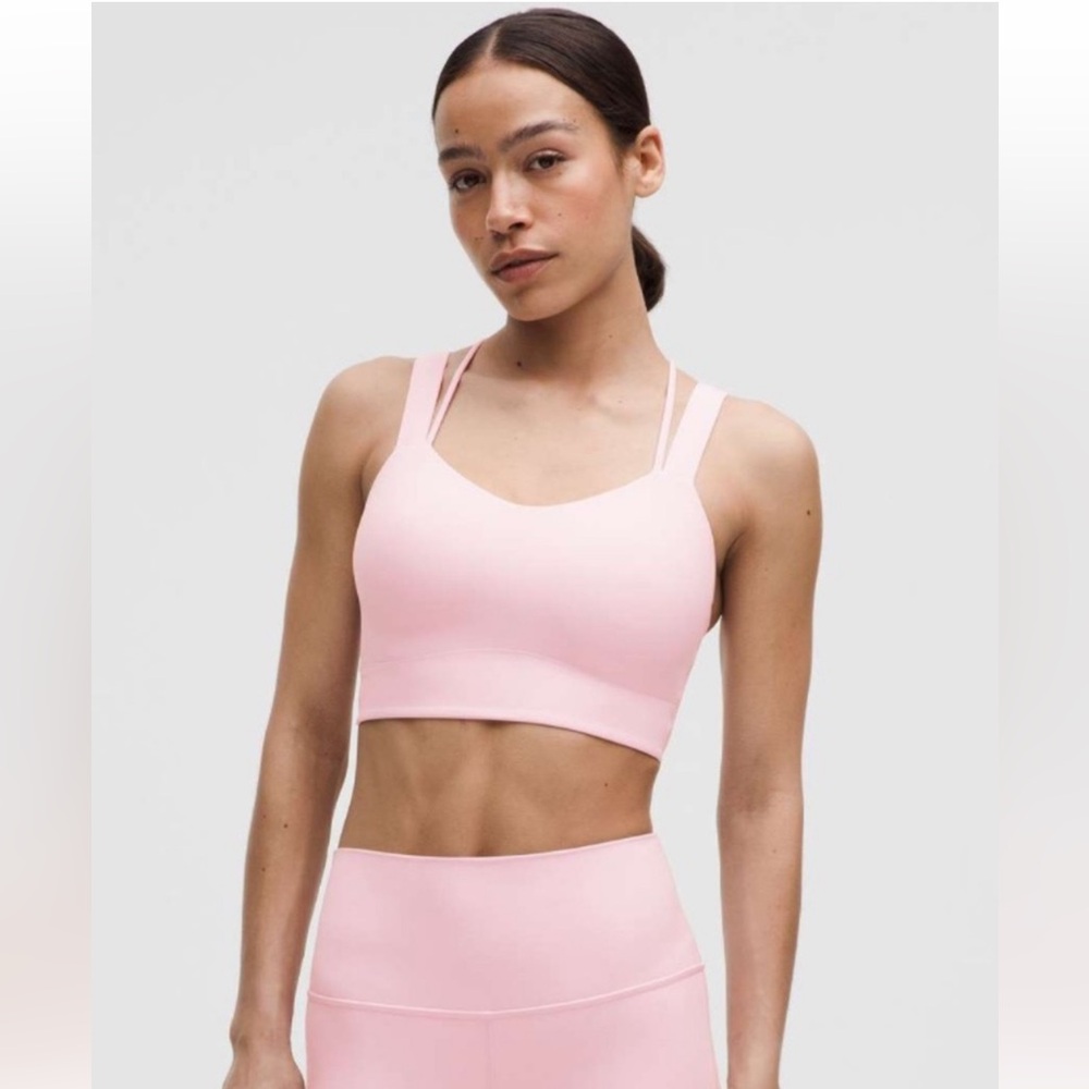 Like a Cloud Ribbed Longline Bra | Light Support, D/DD Cup | Pink Organzia